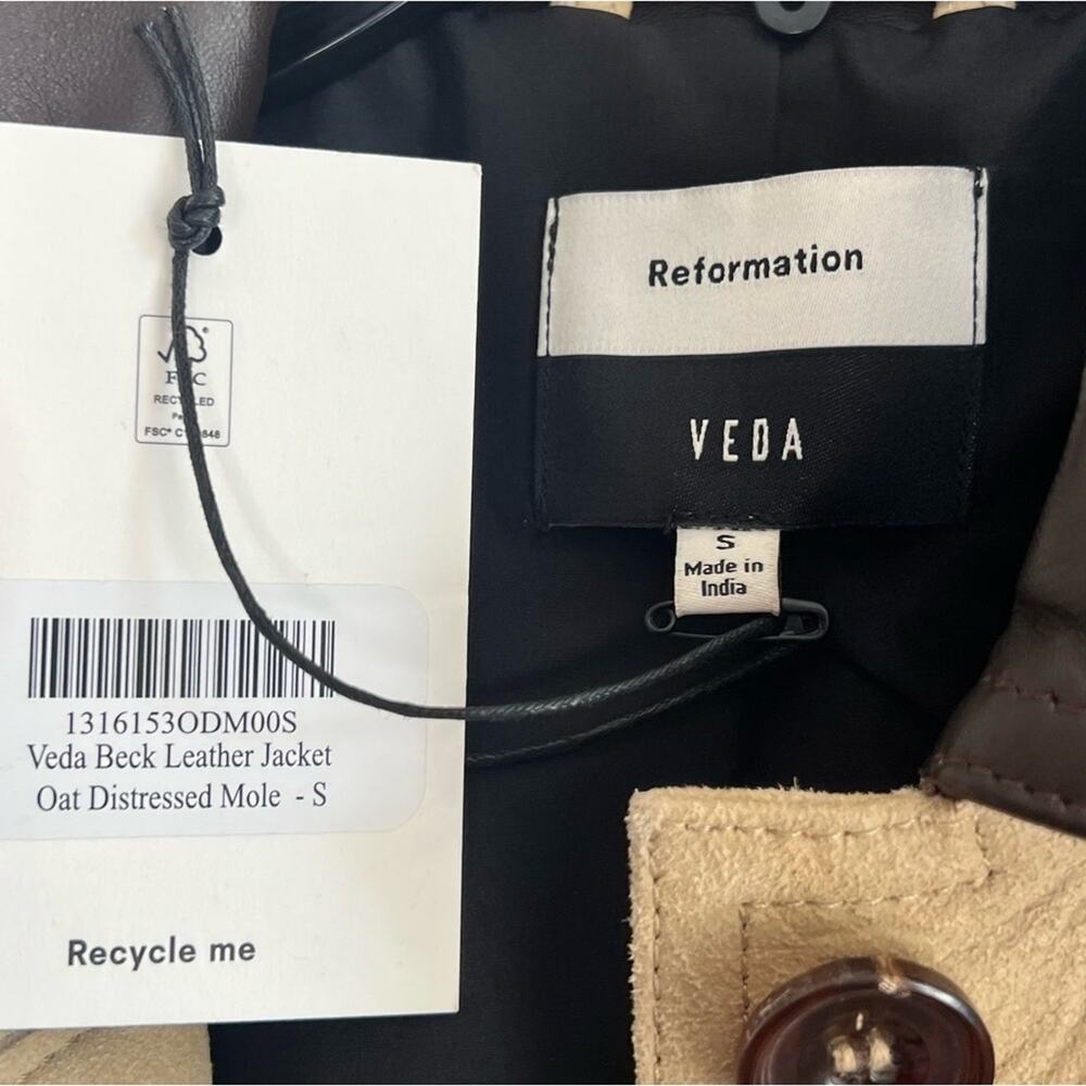Reformation Veda Beck Leather Trench Coat - NWT NEW - Picture 7 of 12